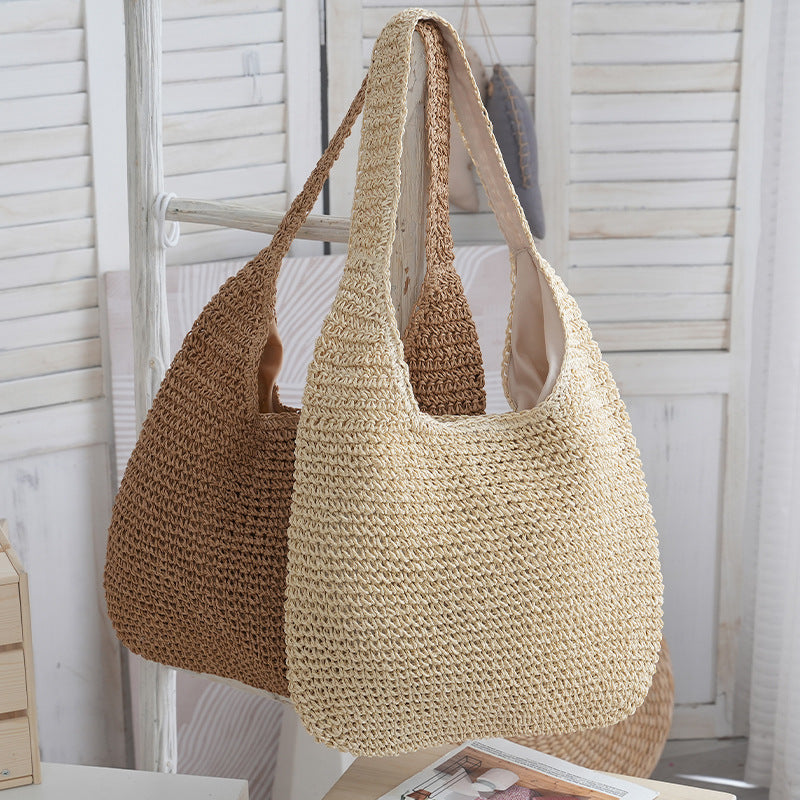 Håndlaget shopper-veske i naturmaterialer Skanto