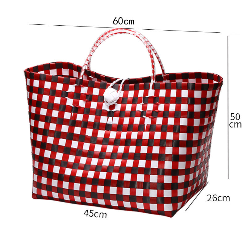 Stor kapasitet vevd handlebag Skanto