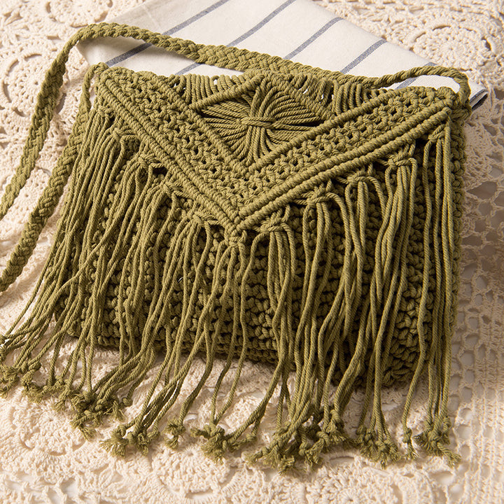 Hand-knotted Macrame Crossbody Bag Skanto