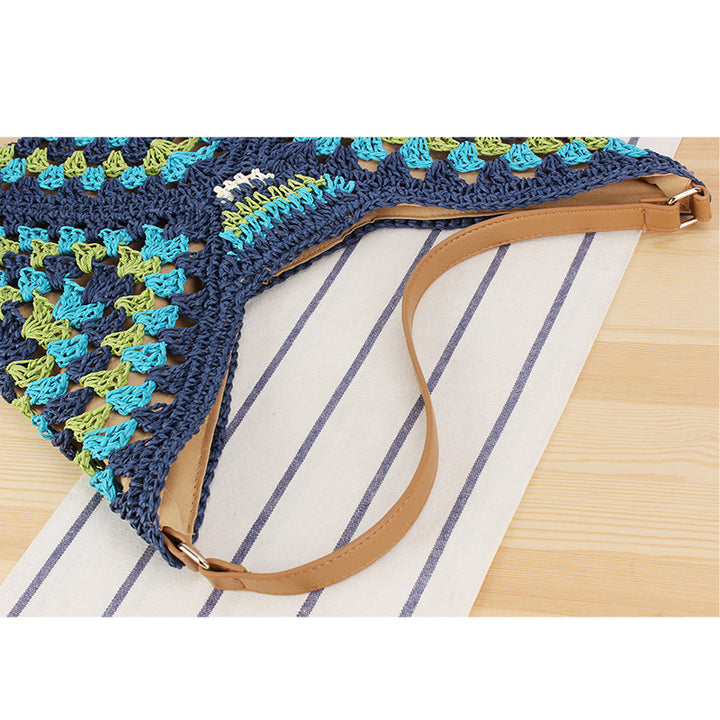 Hand-knotted shoulder bag in modern design Skanto
