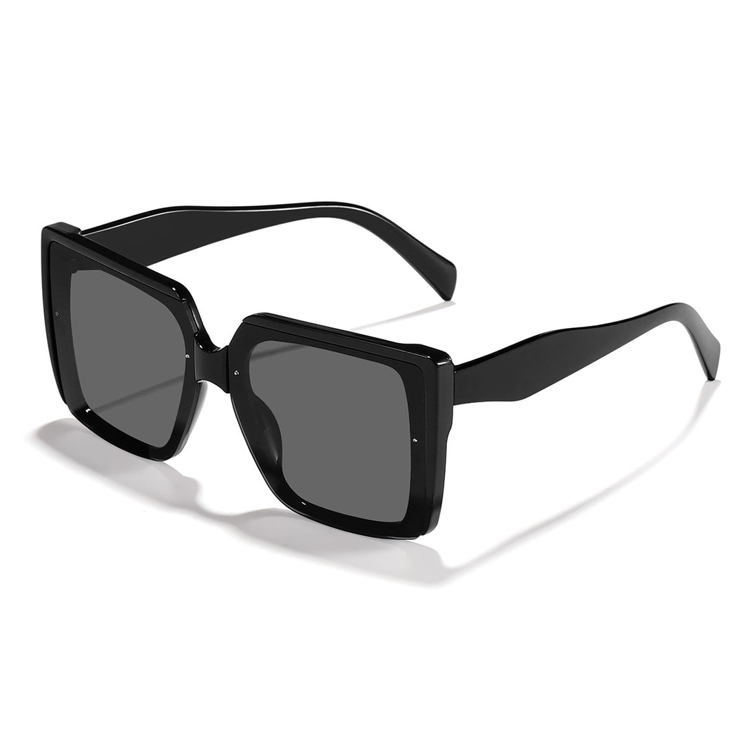 Dame oversized solbrille i trendy kvadratdesign Skanto