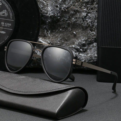 Dame Aviator-solbriller med robust metallramme og polariserte linser Skanto