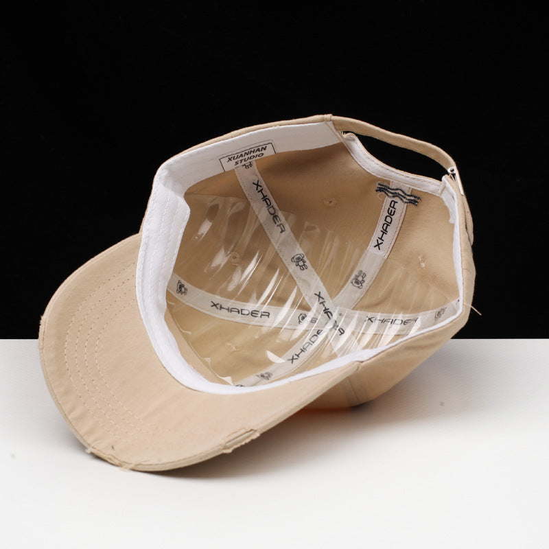 Kvinnenes Slitt Bomull Brodert Baseballcap Skanto