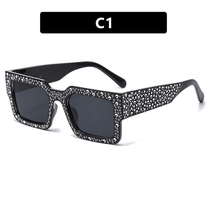 Dame ekstravagant solbrille med glitrende aksent Skanto