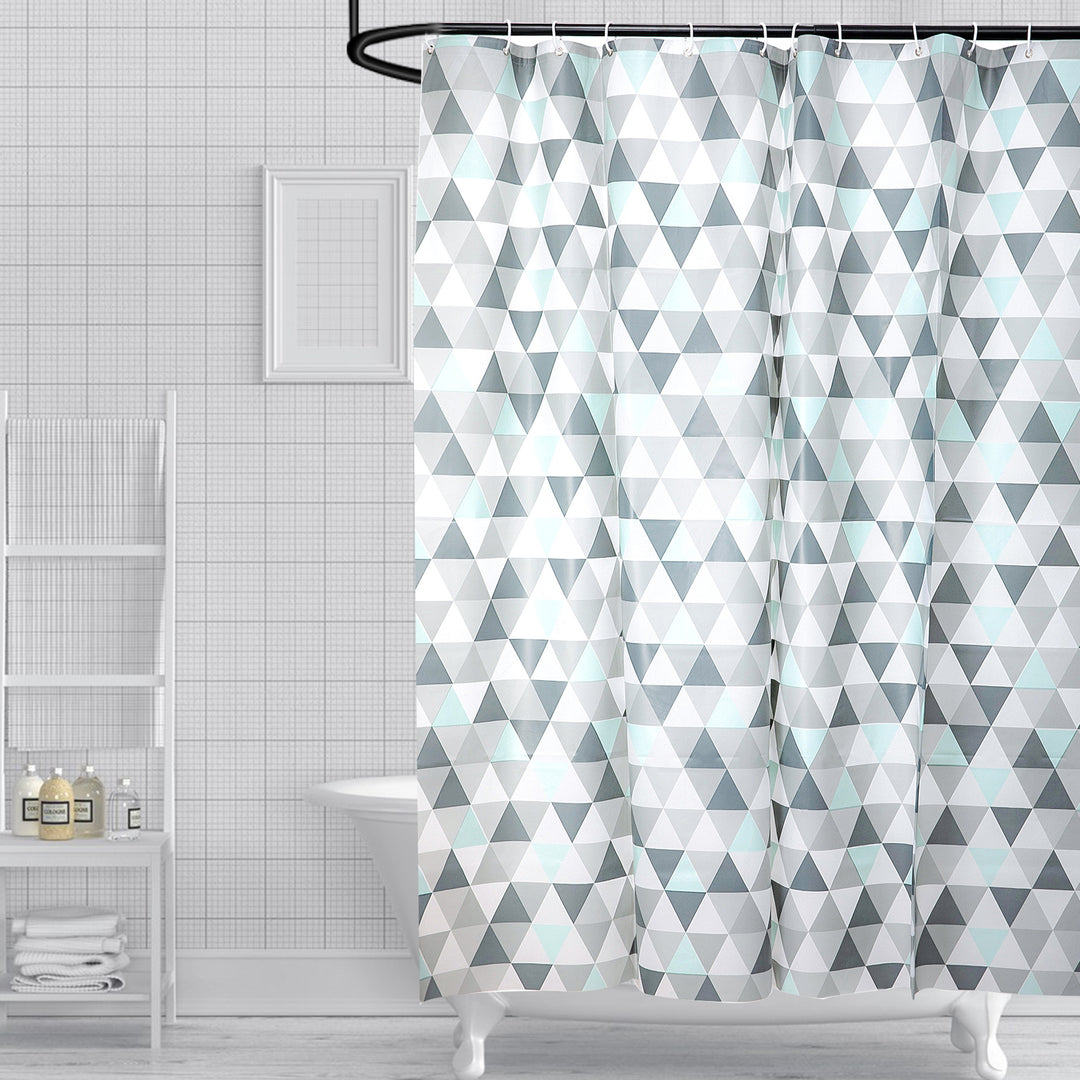 Geometrisk trekantmønster dusjforheng Skanto