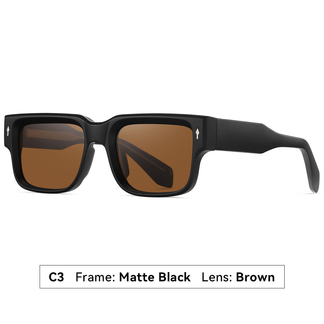 Dame solbrille i moderne, kantet design Skanto