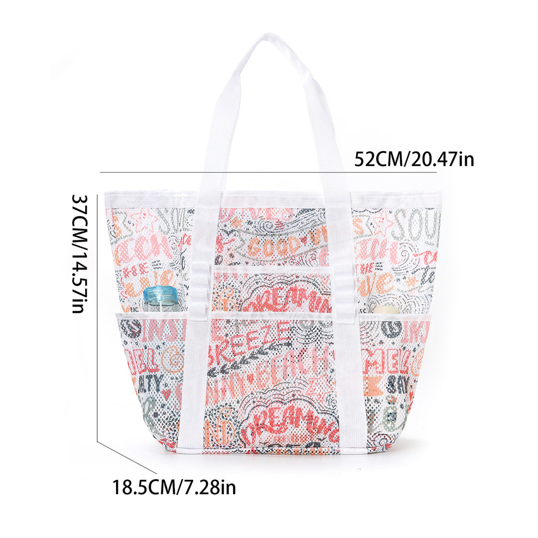 Stor strandbag av pustende mesh-materiale Skanto