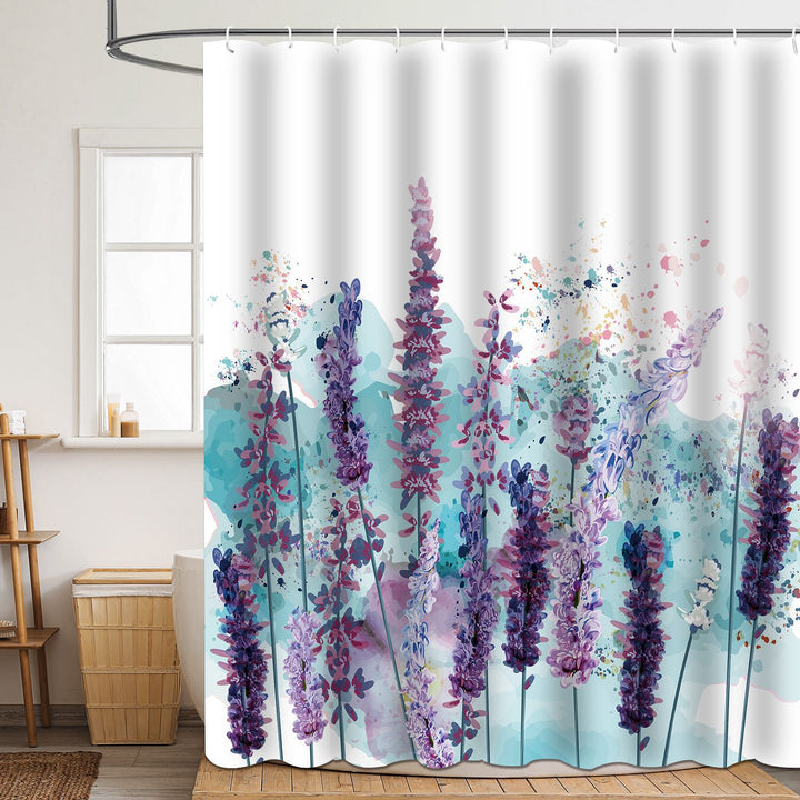 Blomster mønstrede badekar dusjforheng Skanto