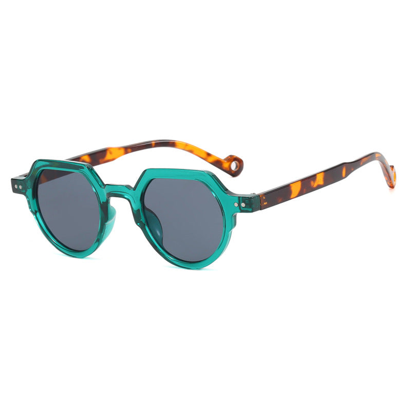 Dame geometrisk solbrille med beskyttende UV-filter og robust ramme Skanto