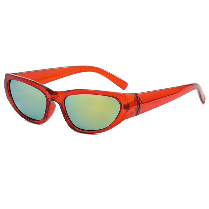 Dame moteriktig solbrille med speilbelagte glass Skanto