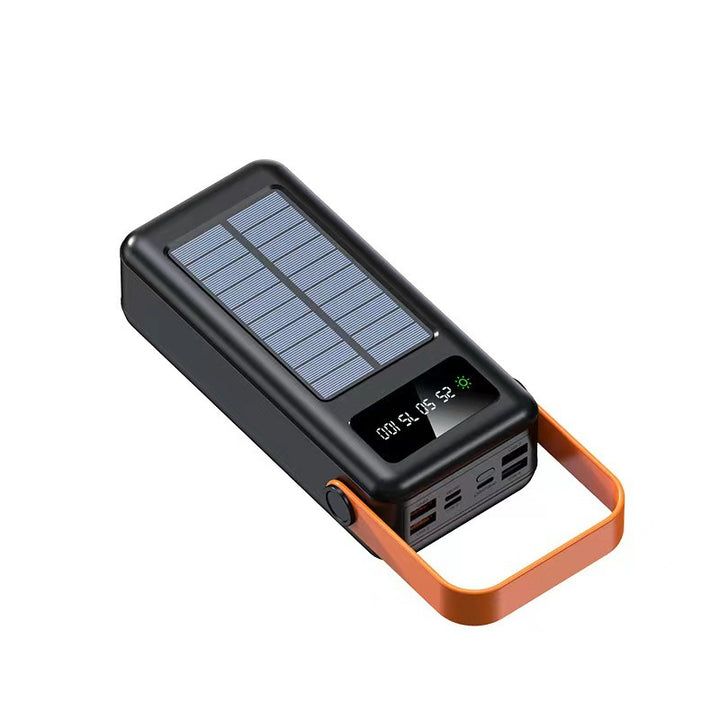 Solcelledet powerbank med integrerte ladekabler Skanto