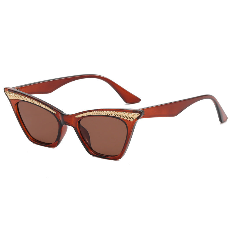 Dame Cat-Eye solbrille med luksuriøs detalj Skanto