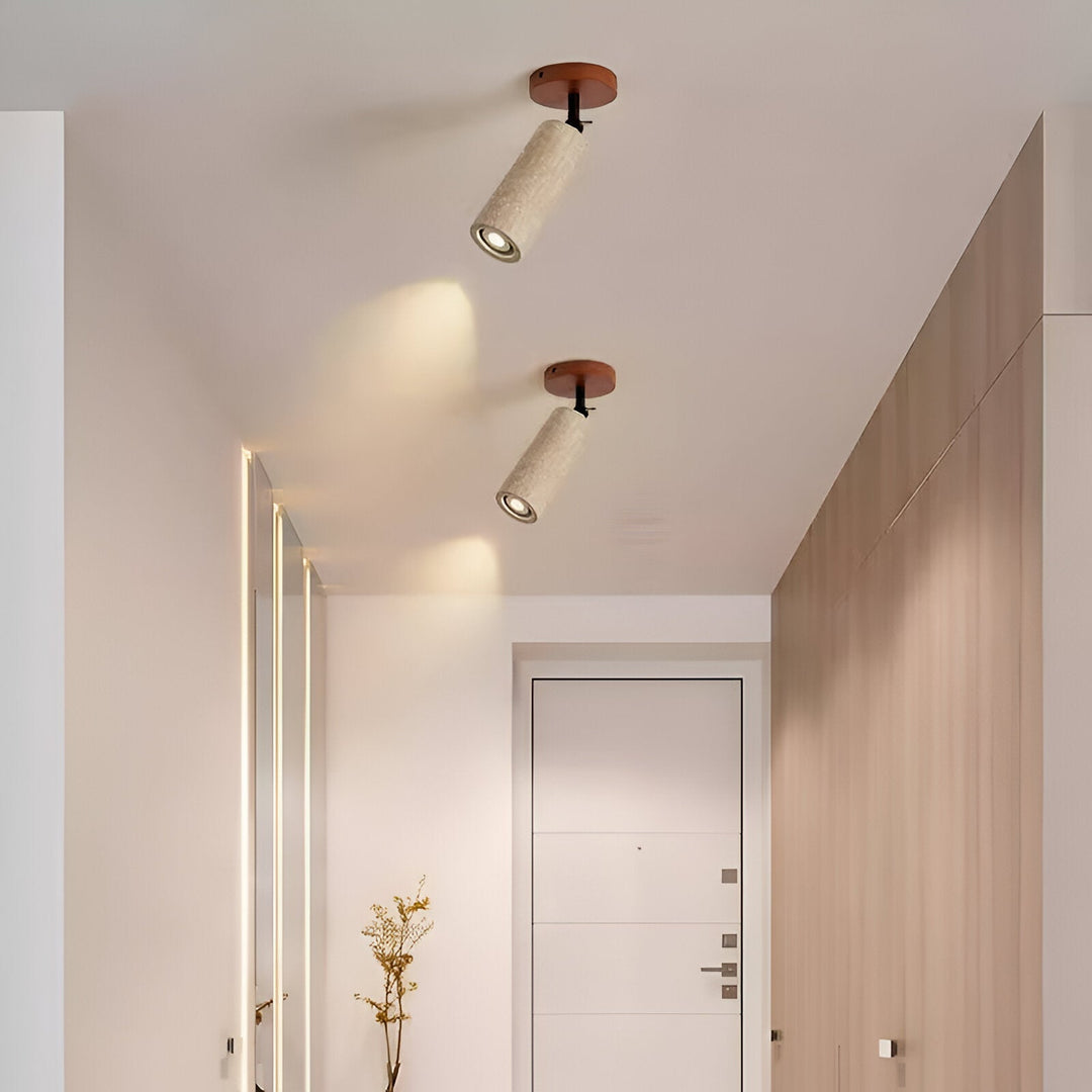 Skanto | Justerbar Travertin Tre LED Vegglampe og Taklampe