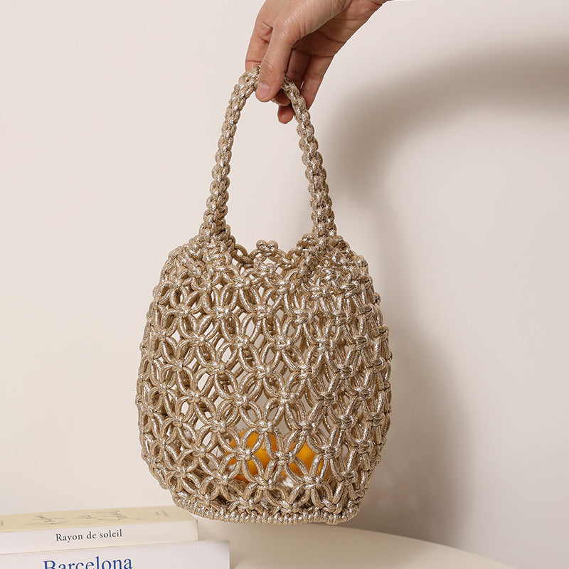 Trendy Shopper-veske med unikt nettdesign Skanto