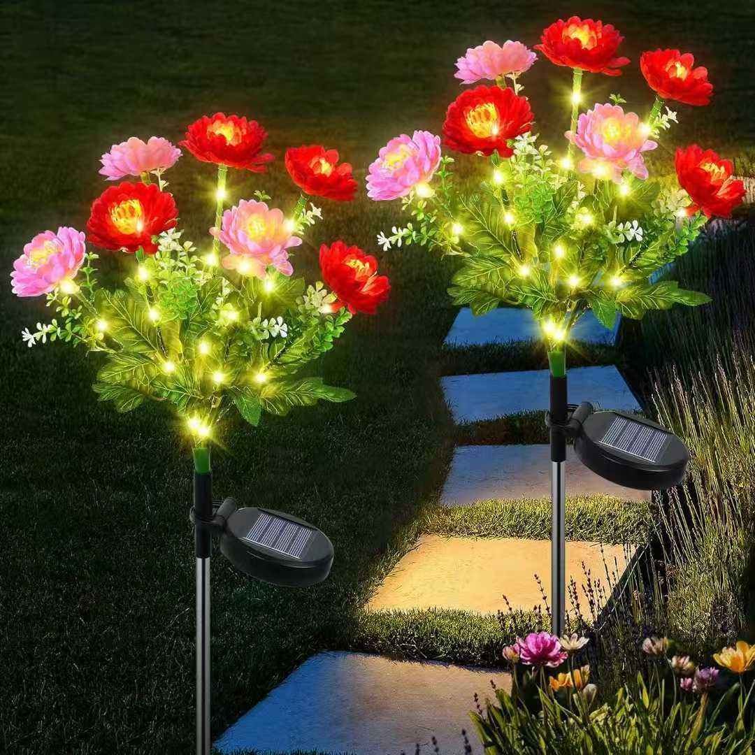 Solar Hagepæl Kunst Blomst LED Sti Dekor Skanto