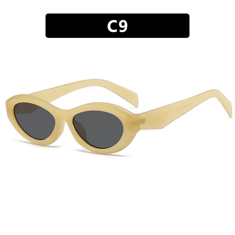 Dame elegant Cat-Eye solbrille med beskyttende UV-filter og moteramme Skanto