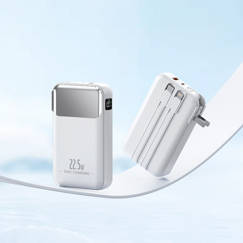 Høyytelses powerbank med integrert hurtiglader Skanto