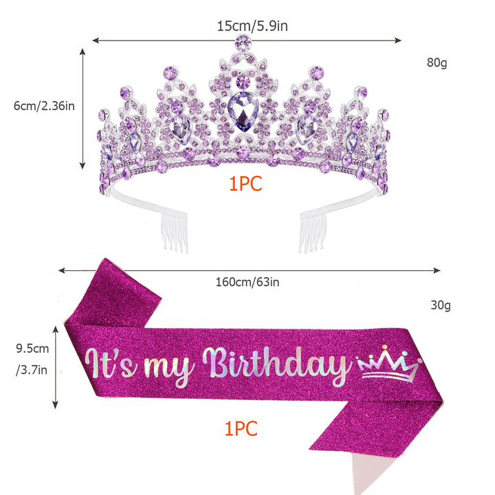 Damer svart dekorert tiara med edelt design Skanto