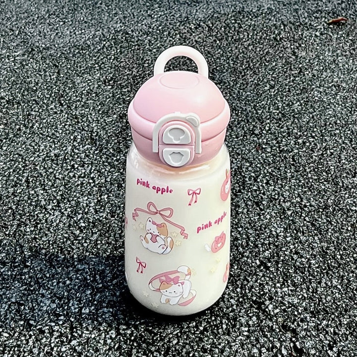 Damen Isolier-Trinkflasche mit verspieltem Tierdesign und sichergestelltem Klappverschluss Skanto