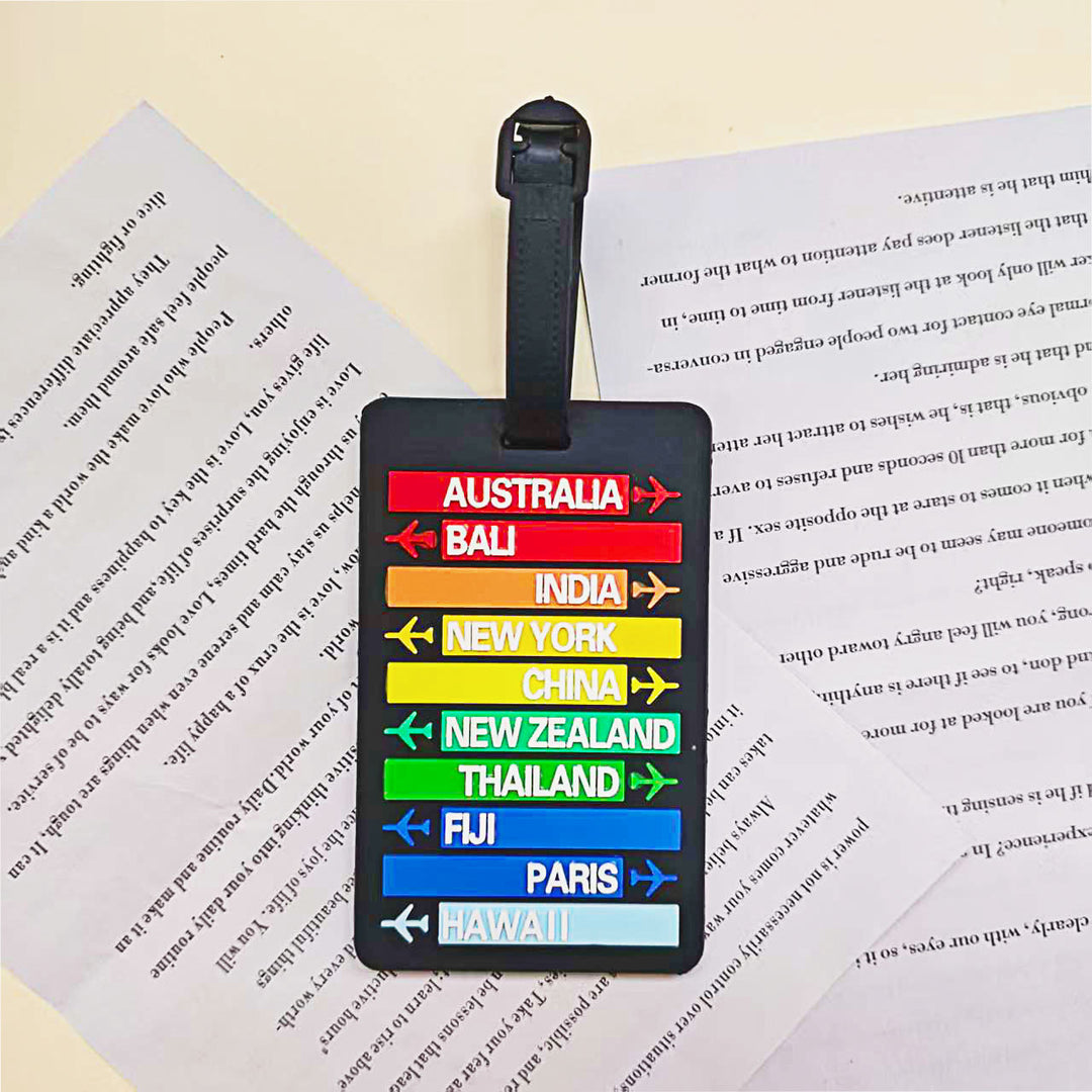 Unisex Travel Theme Luggage Tag Skanto