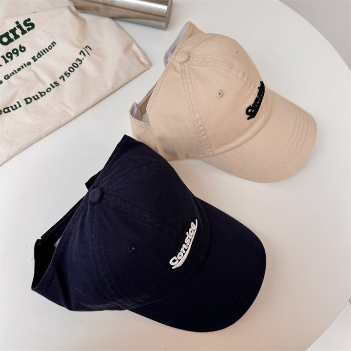 Unisex Casual Brodert Bomull Caps Skanto