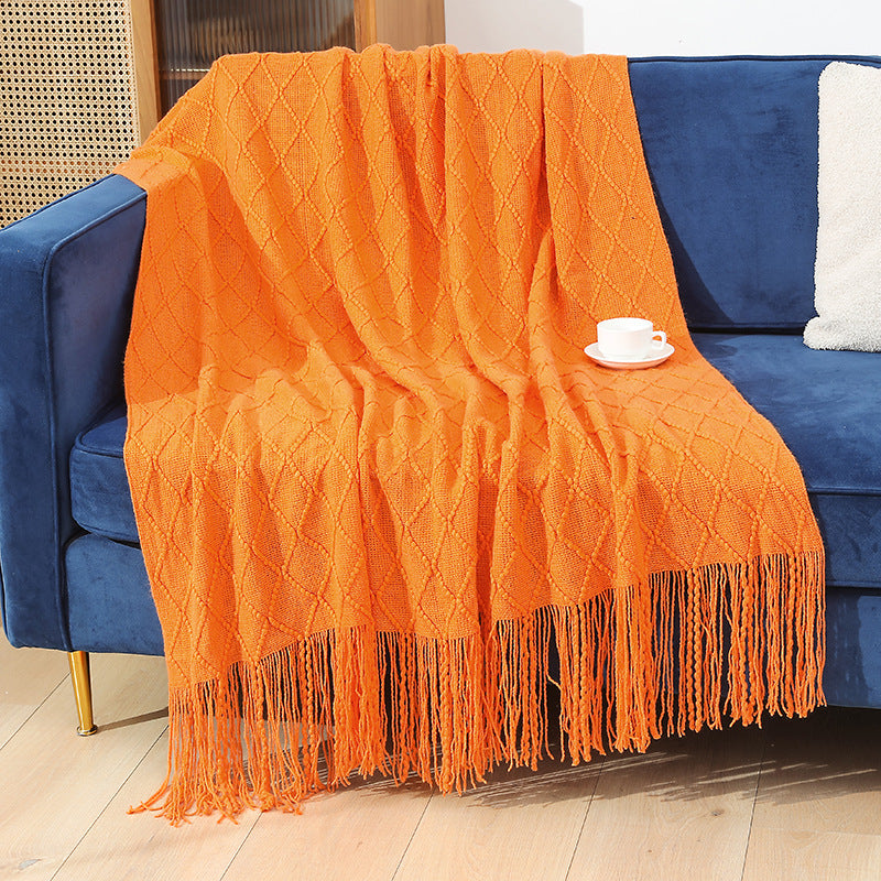 Damer cozy strikket teppe Skanto