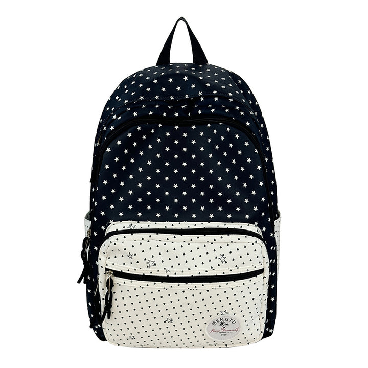 Stjernemønstret Multi-Compartment Ryggsekk Skanto