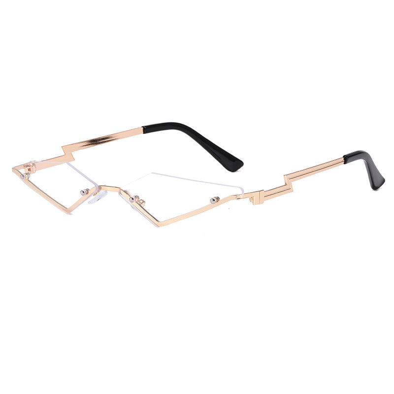 Dame geometrisk designer solbrille med innovativ ramme Skanto
