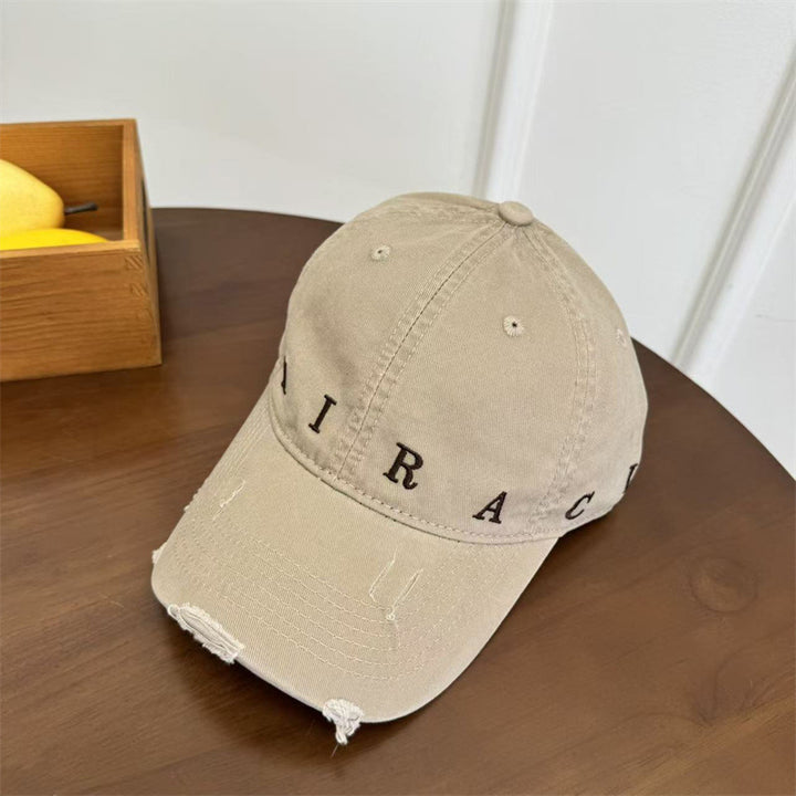 Kvinnes Slitt Denim Baseball Caps Skanto