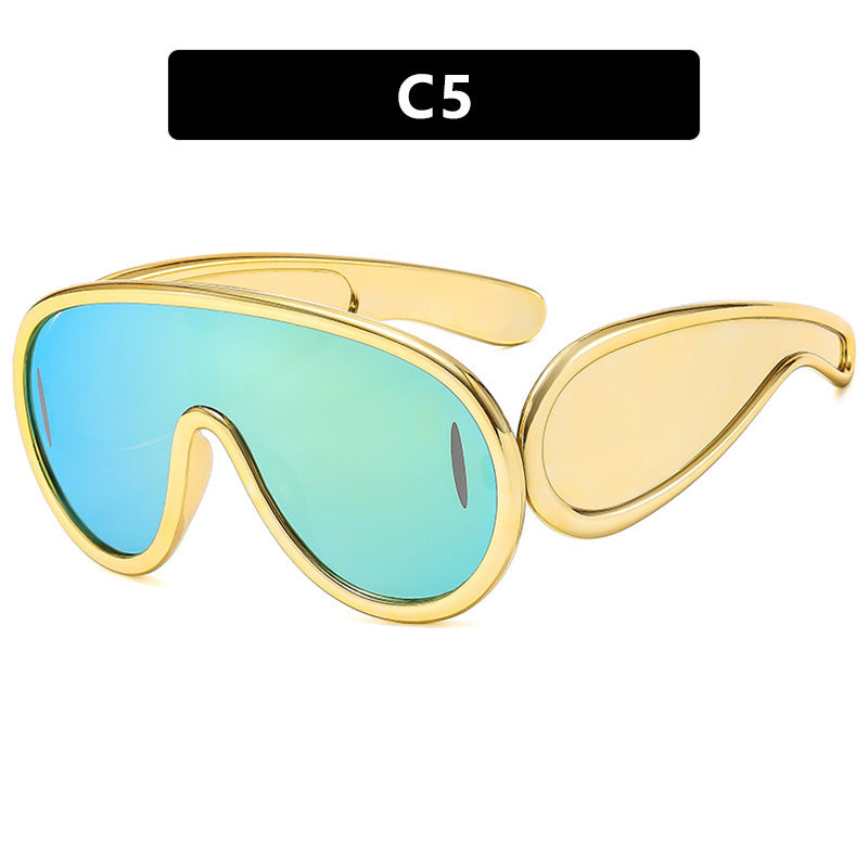 Dame moteriktig solbrille med avtakbare linser Skanto