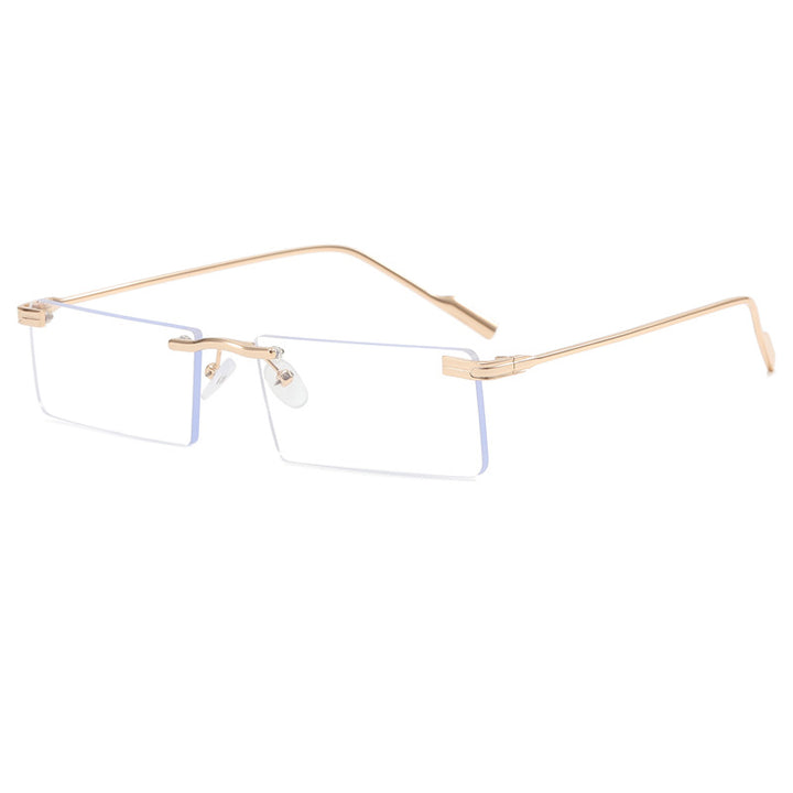 Damer Elegant Rektangulær Solbrille med Elegant Metallramme Skanto