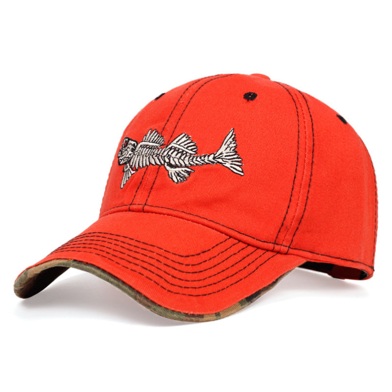 Menns Brodert Fisketema Baseball Caps Skanto