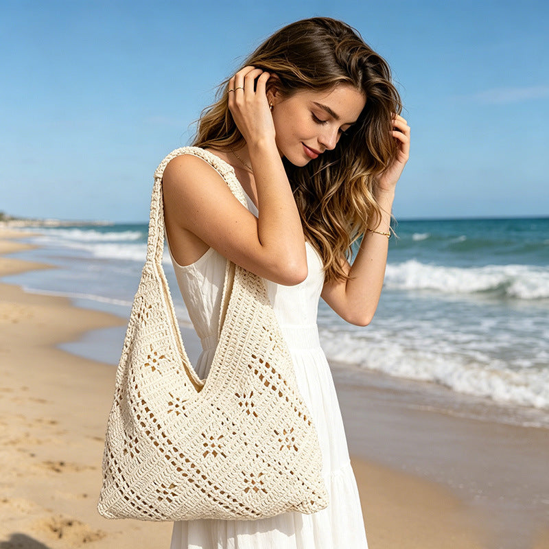 Håndknutet Tote-Bag I V-Design Skanto