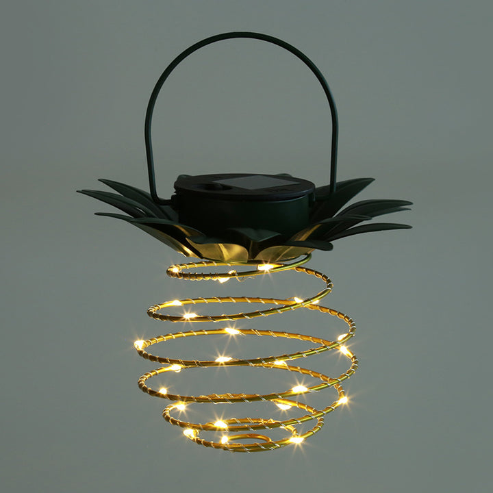 Spiral Pendant LED Hengende Plante Lampe Med Falsk Tropisk Blad Topp Skanto