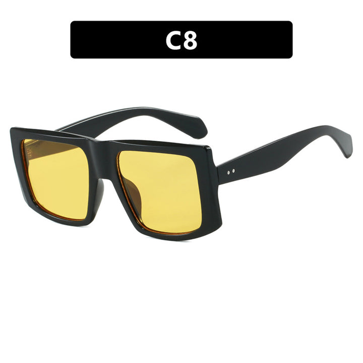 Dame kvadratisk solbrille med robust plastinnfatning og beskyttende UV-filter Skanto