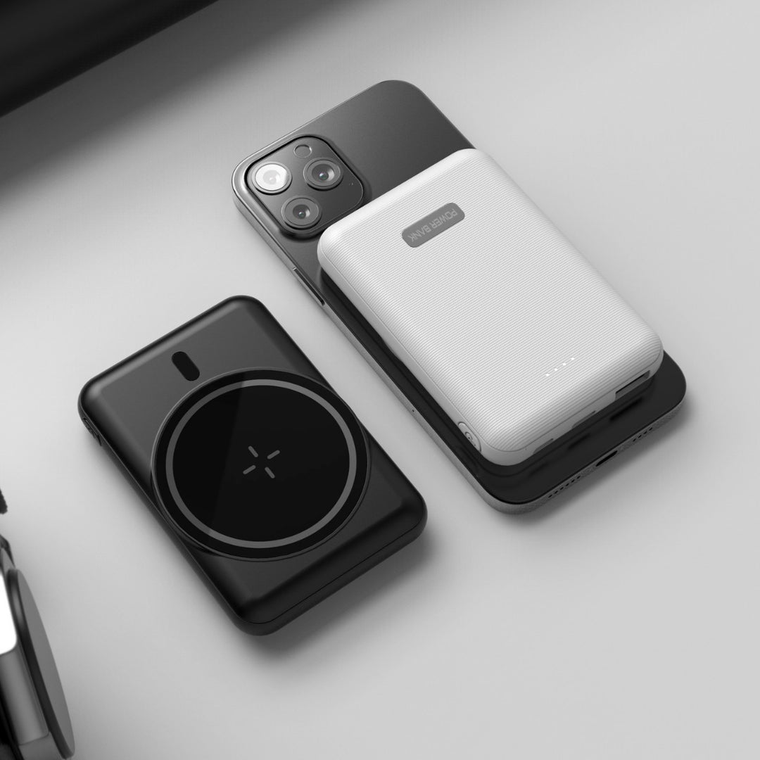 Høyytelses trådløs powerbank med integrert ladestandsindikator Skanto