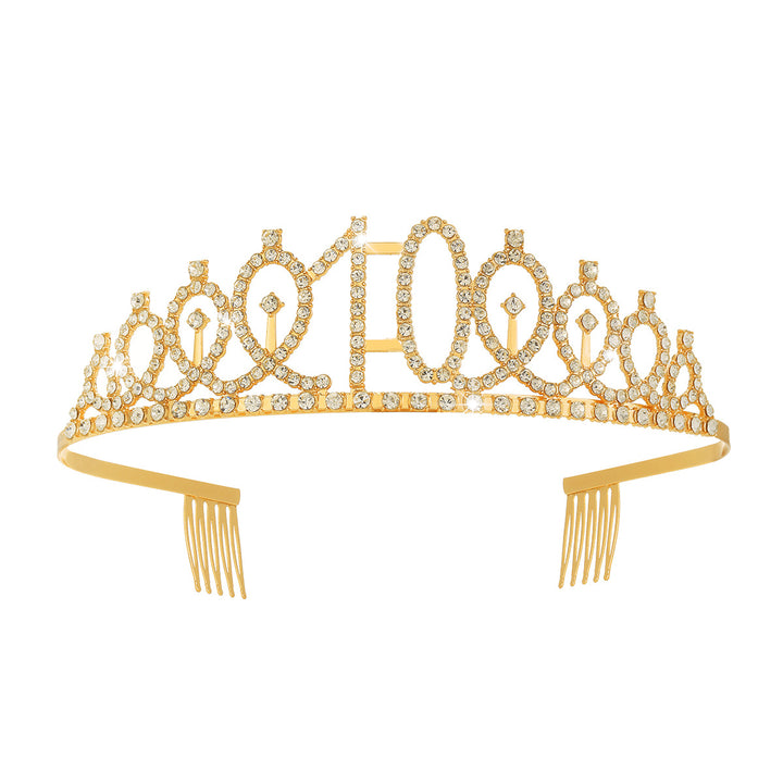 Damer krystall dekorert tiara med elegant design Skanto