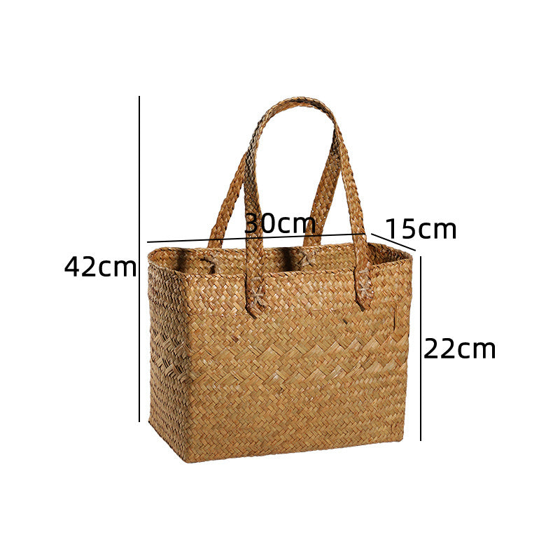 Premium Håndvevd Naturlig Lagertote Skanto