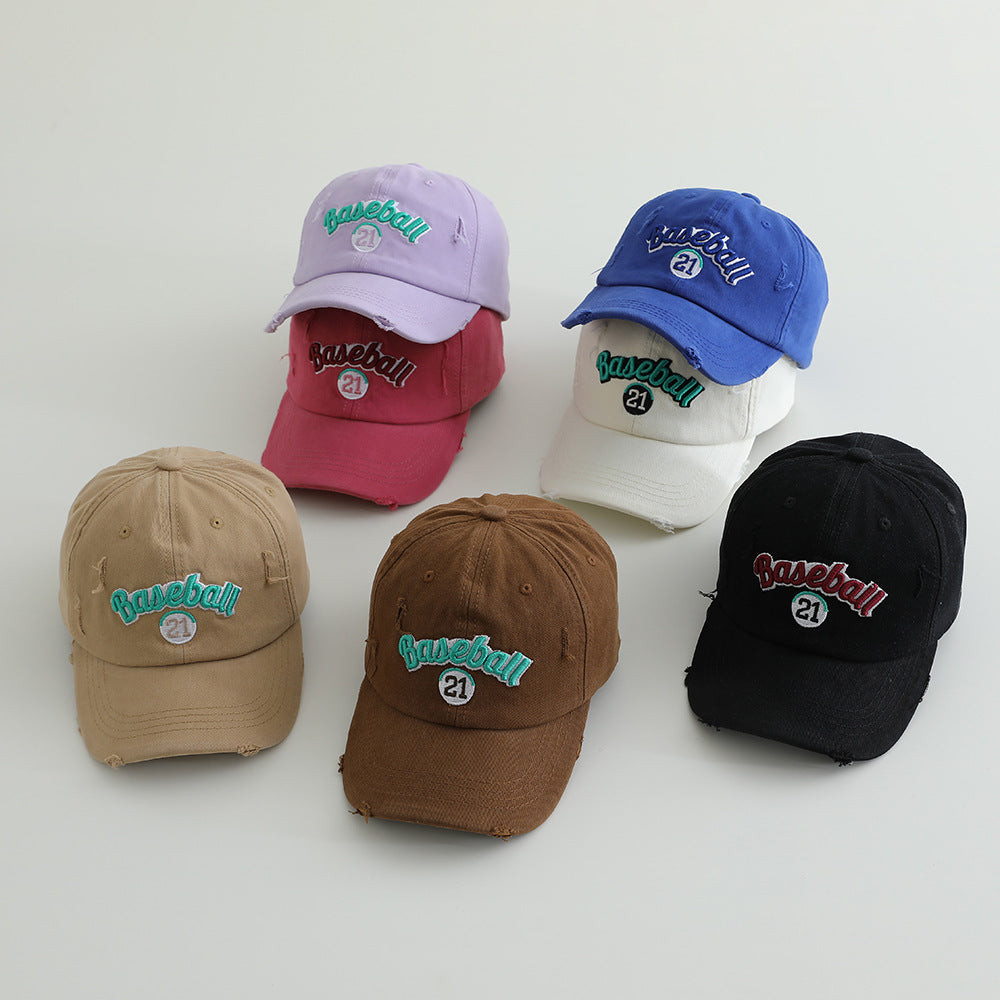 Men's Distressed Cotton Baseball Cap Skanto