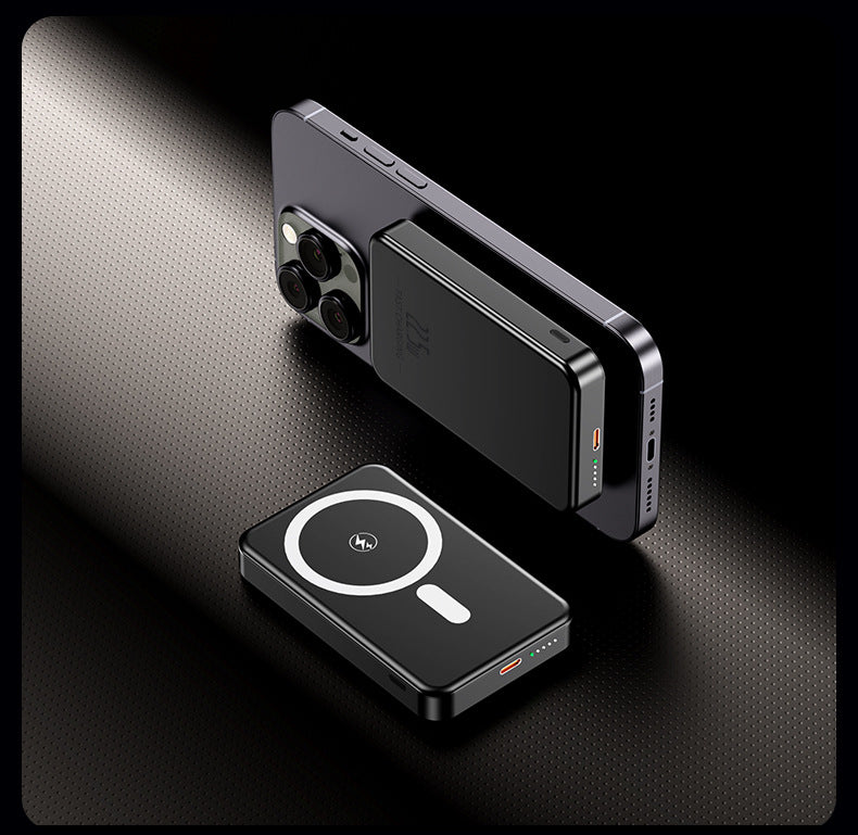 Bærbar induksjons-powerbank med slankt design og LED-display Skanto
