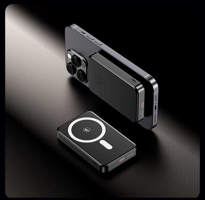 Bærbar induksjons-powerbank med slankt design og LED-display Skanto