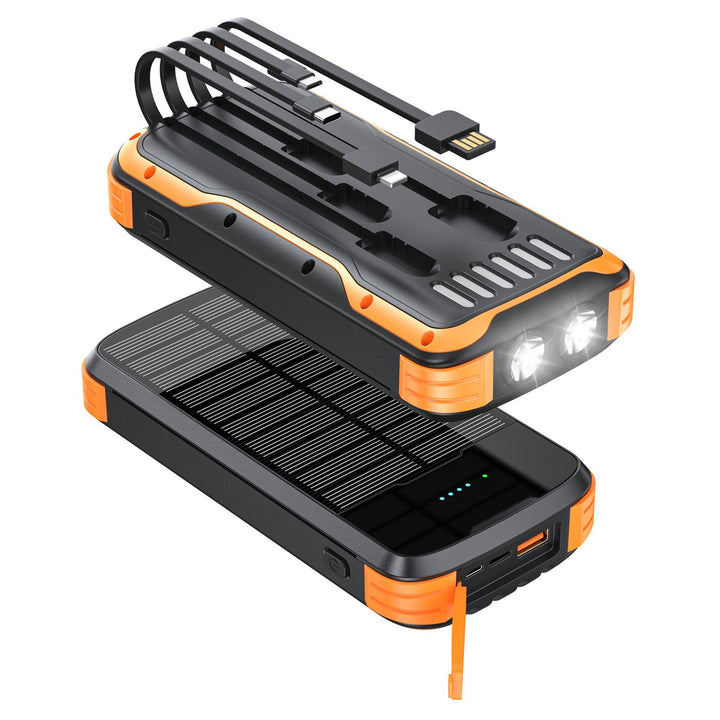Robust Solcelle Powerbank med Integrert Lommelykt og Multifunksjonell Ladeport Skanto