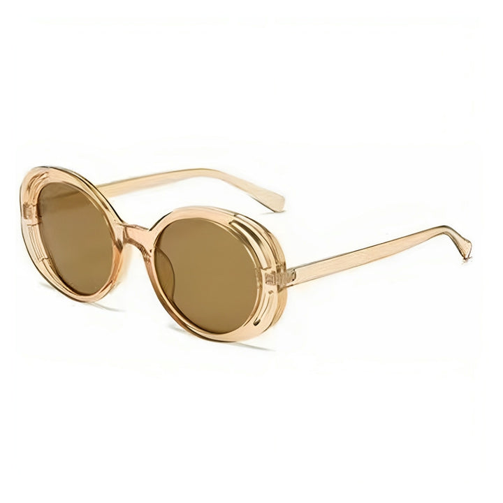 Dame Ovalformet Designer-solbrille med klassisk detalj Skanto