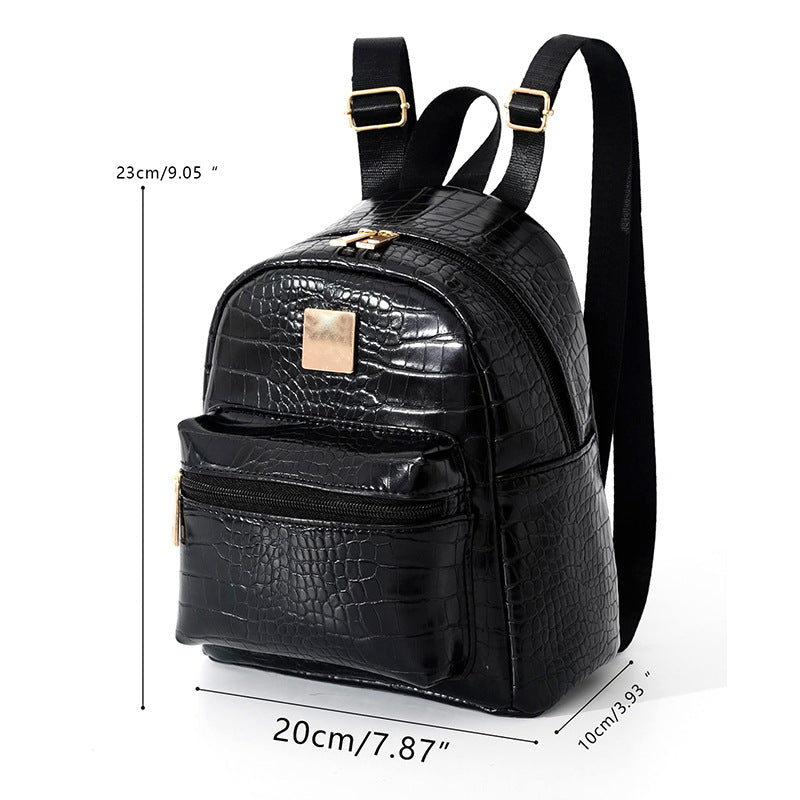 Rugsekk i elegant krokodillelook Skanto