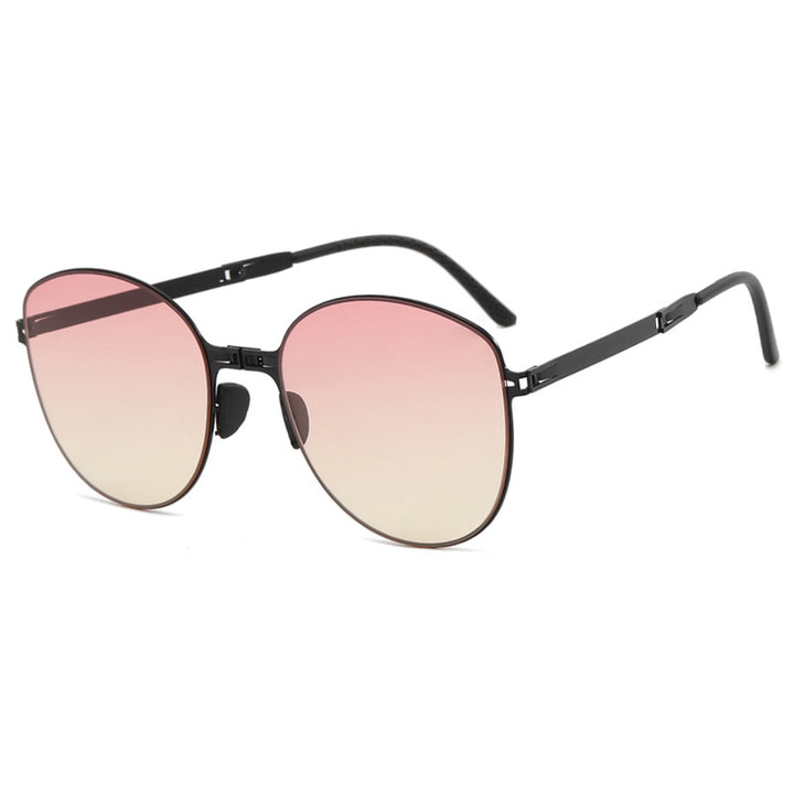 Dame trendy oversized solbriller i futuristisk design Skanto