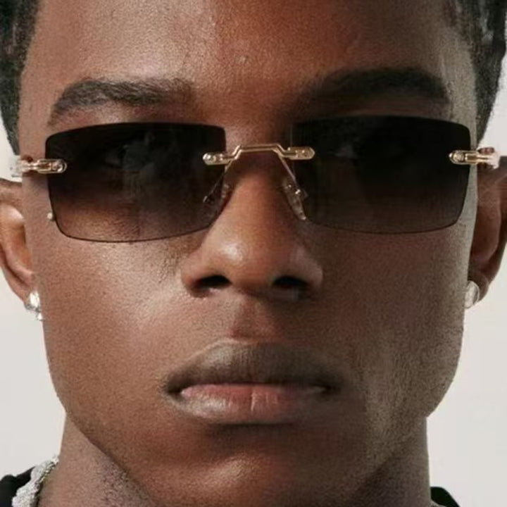 Dame kvadratisk solbrille med trefram og gradientlinser Skanto