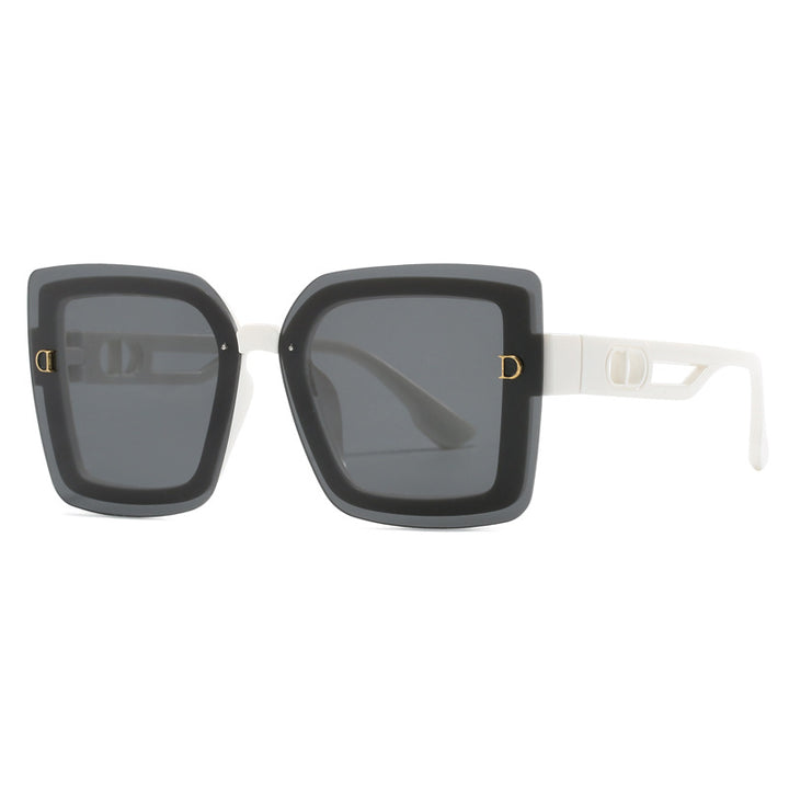 Dame moteriktig oversized solbrille i geometrisk design Skanto