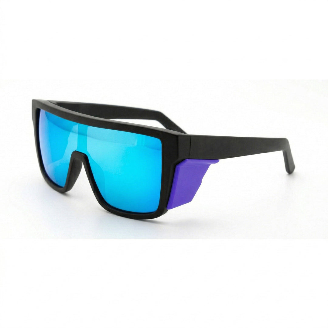 Dame sport solbriller i moderne design med bred ramme og polariserende linser Skanto