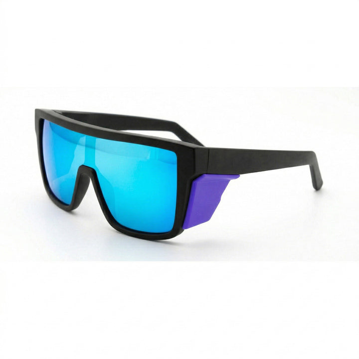 Dame sport solbriller i moderne design med bred ramme og polariserende linser Skanto