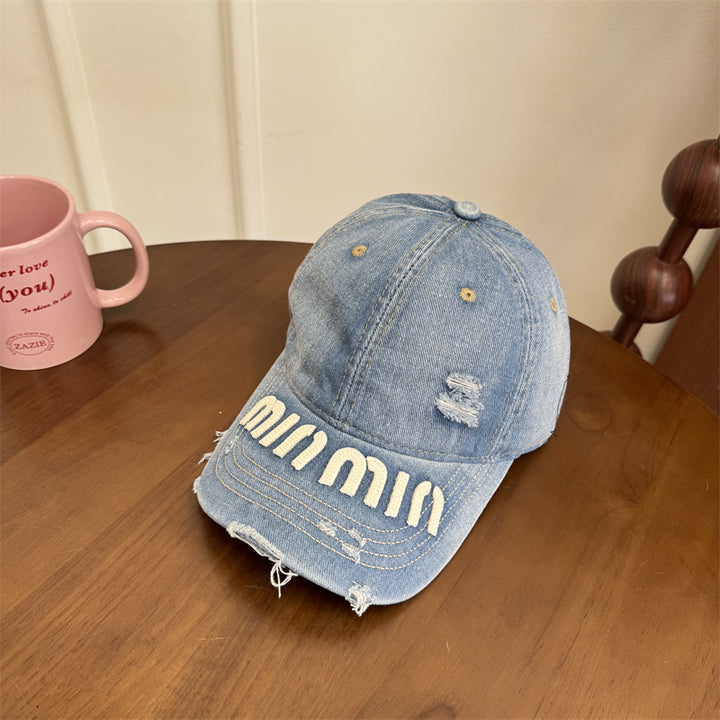 Kvinne's Slitt Grafisk Baseball Caps Skanto